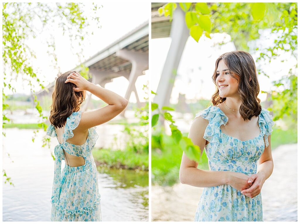 senior session at the James River in Richmond, VA