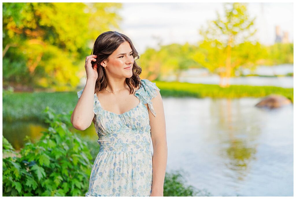 senior session at the James River in Richmond, VA