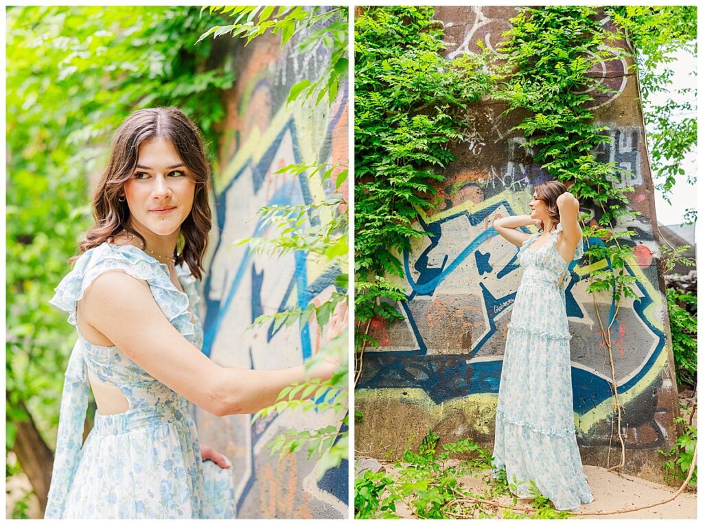 senior session at the James River in Richmond, VA