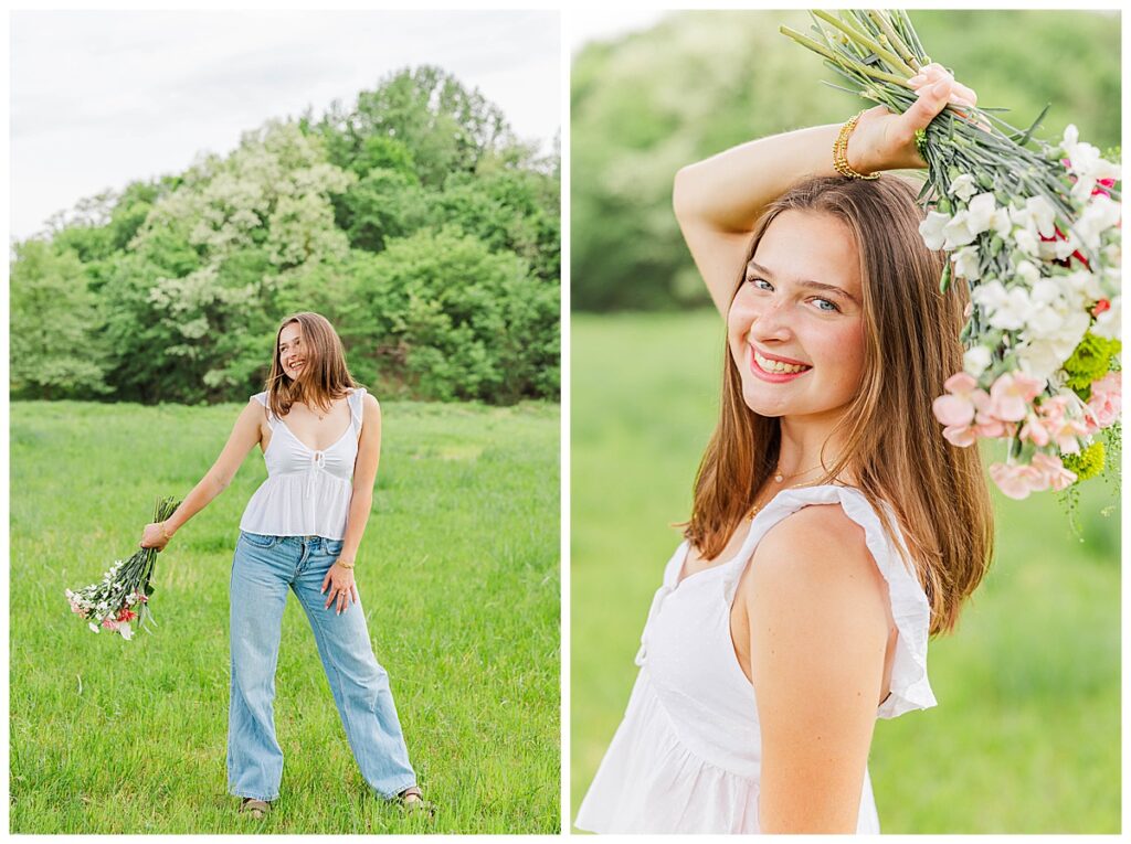 senior session with golden retriever |  virginia senior photographer