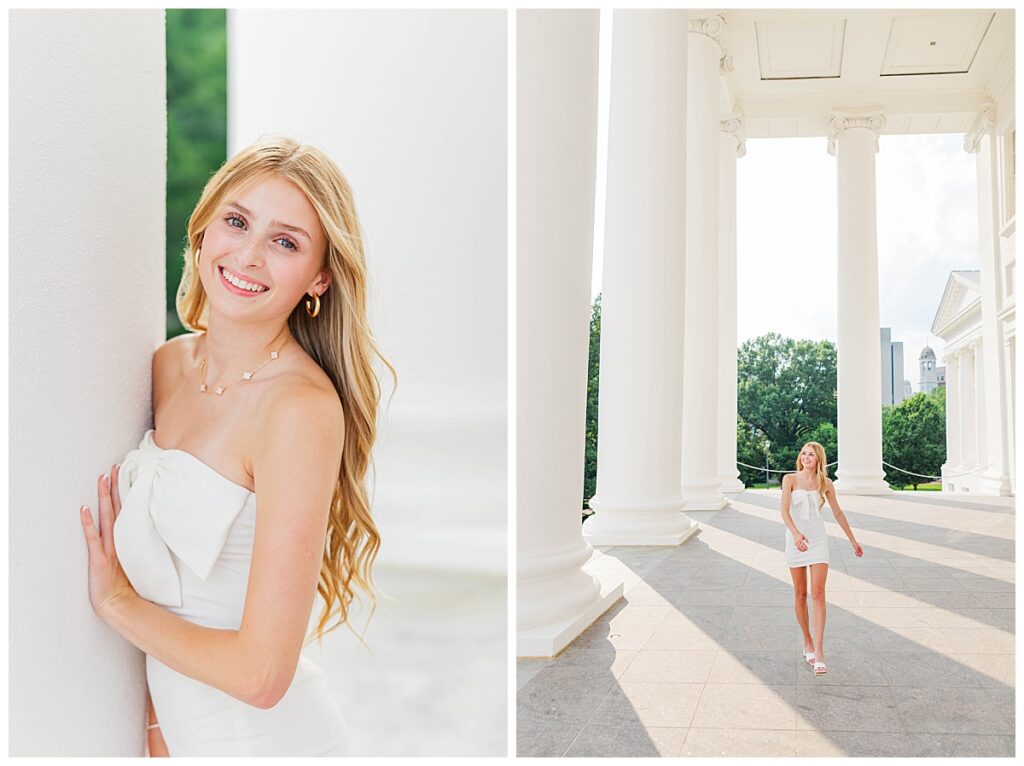 senior photos at the Virginia State Capitol in Richmond