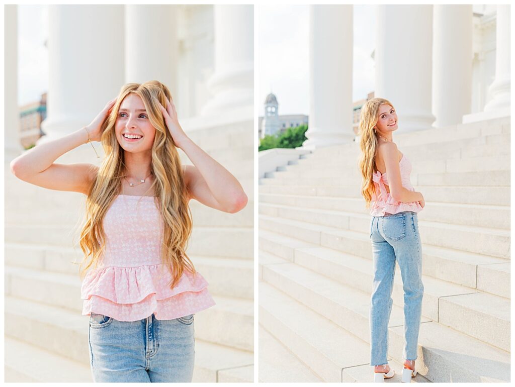 Richmond, VA senior portrait photographer | senior session at the Virginia State Capitol