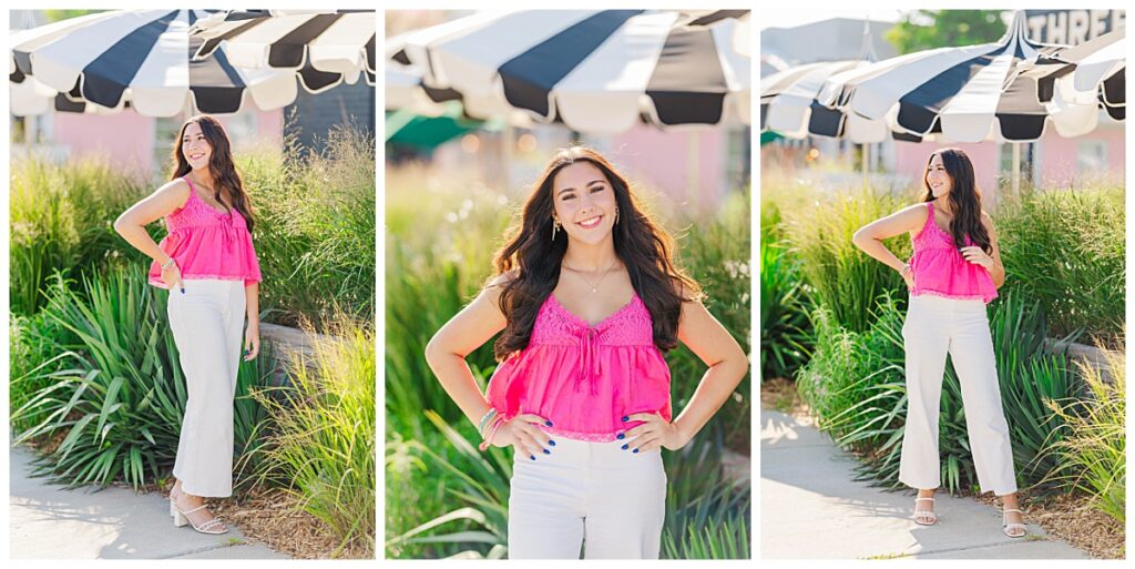 colorful senior session in Virginia Beach | Three Ships Coffee