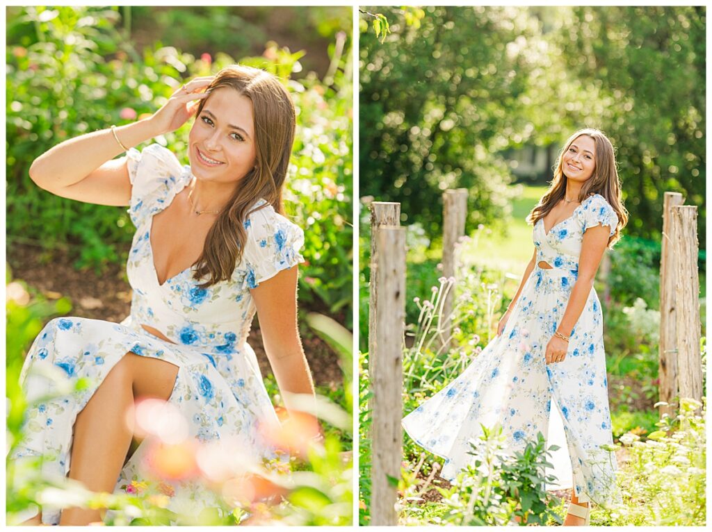 Garden senior photos in Richmond