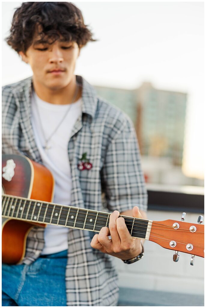 Parking garage senior photos in Richmond, VA