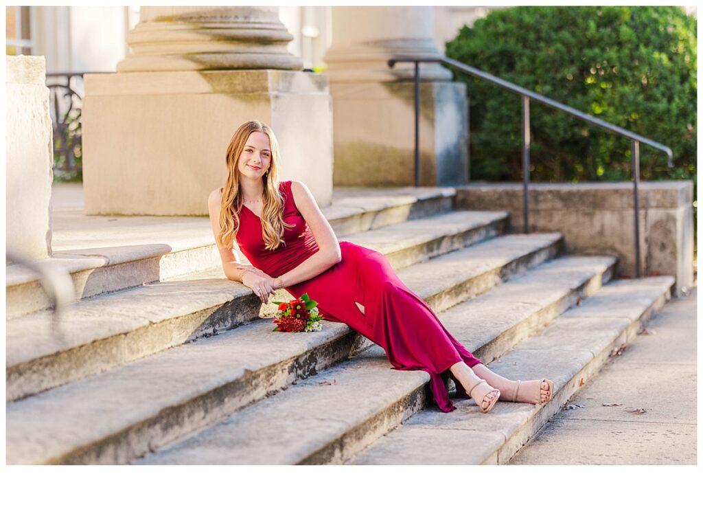 Charlotte's senior photos at the Virginia Museum of Fine Arts